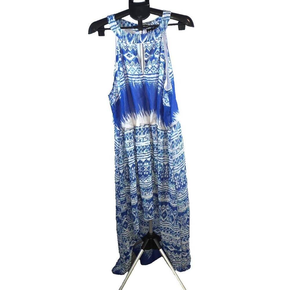 SR Fashions Blue Unique Dress Plus SIze 3X Keyhole Neckline New with Tags